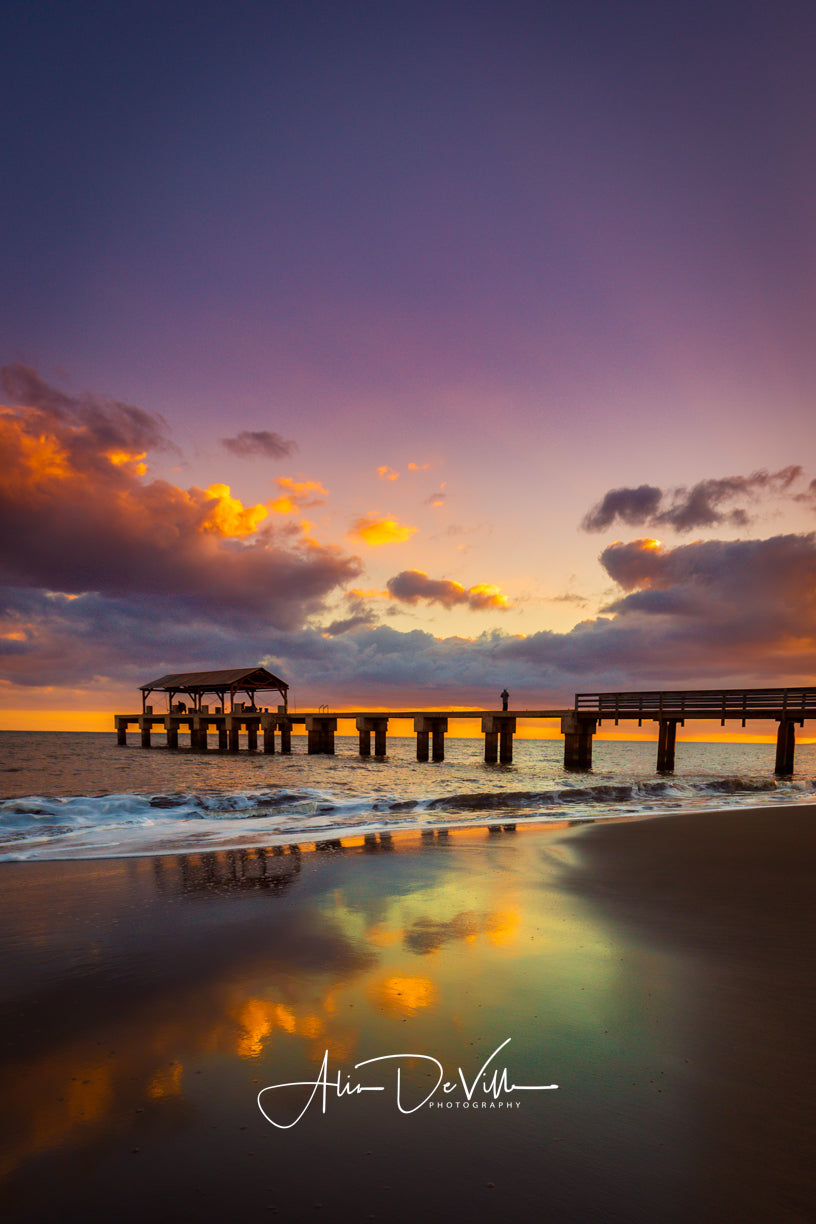 Waimea Pier Reflections ~ Fine Art Prints