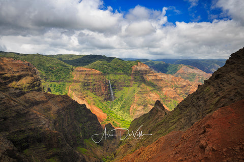 Waimea Canyon & Waterfall ~ Fine Art Prints