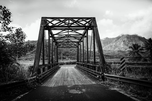 Historic Hanalei Bridge B&W ~ Fine Art Prints