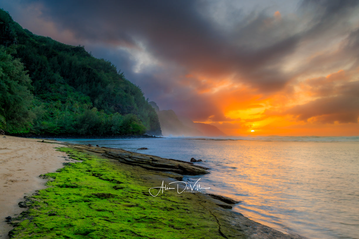 Mossy Magic Ke’e Beach  ~ Fine Art Prints