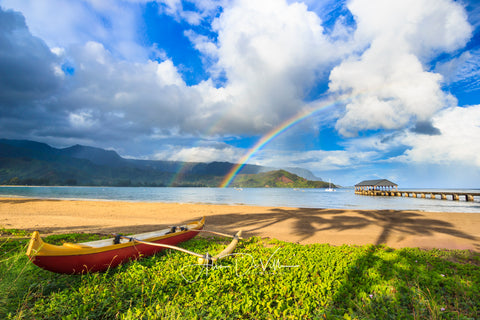 Hanalei Canoe Rainbow ~ Fine Art Prints